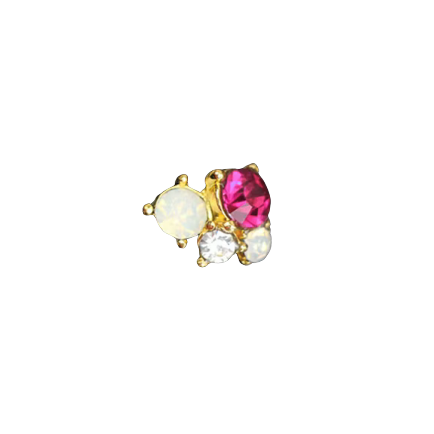 Pink Cluster | Gold Charm