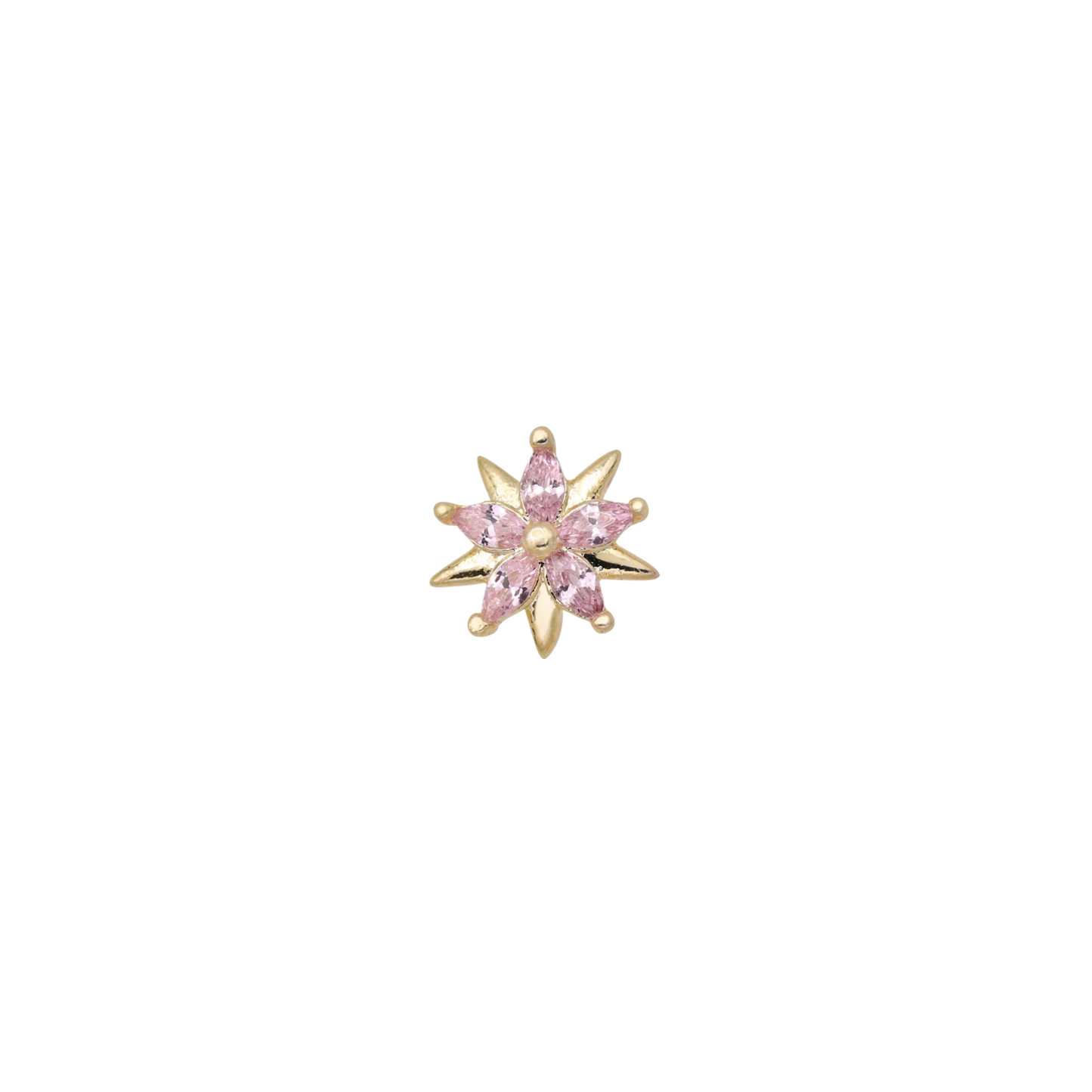 Pink Snowflake | Gold Charm