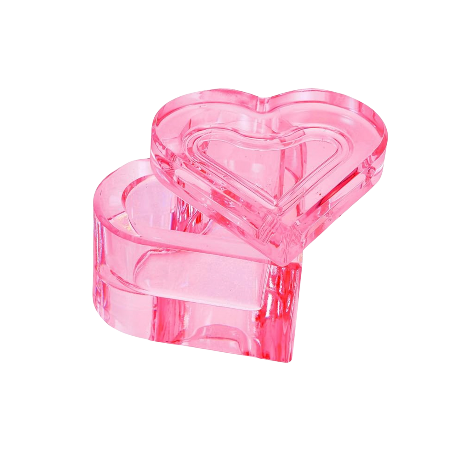 Pink Heart Glass Dappen Dish