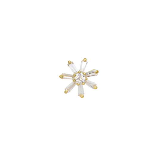 Crystal Snowflake | Gold Charm