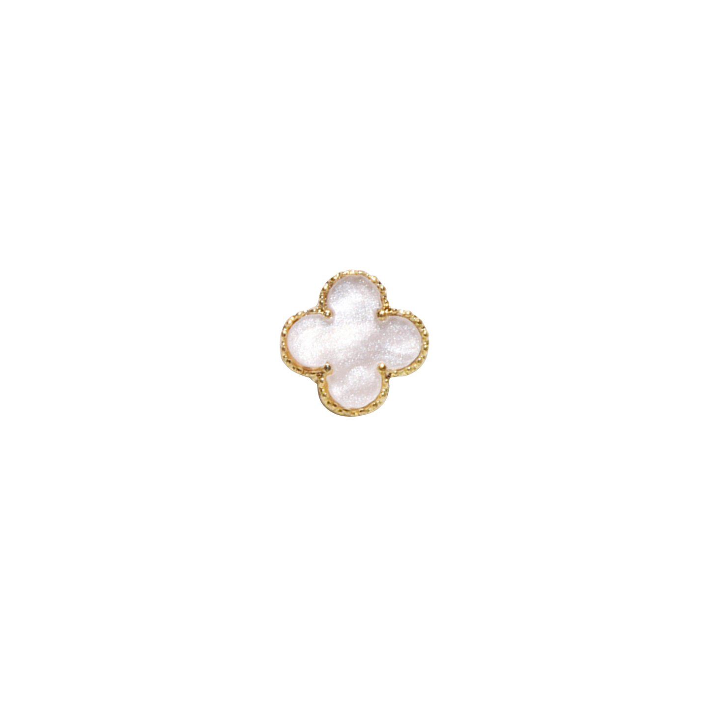 Mini White Clover | Gold Charm
